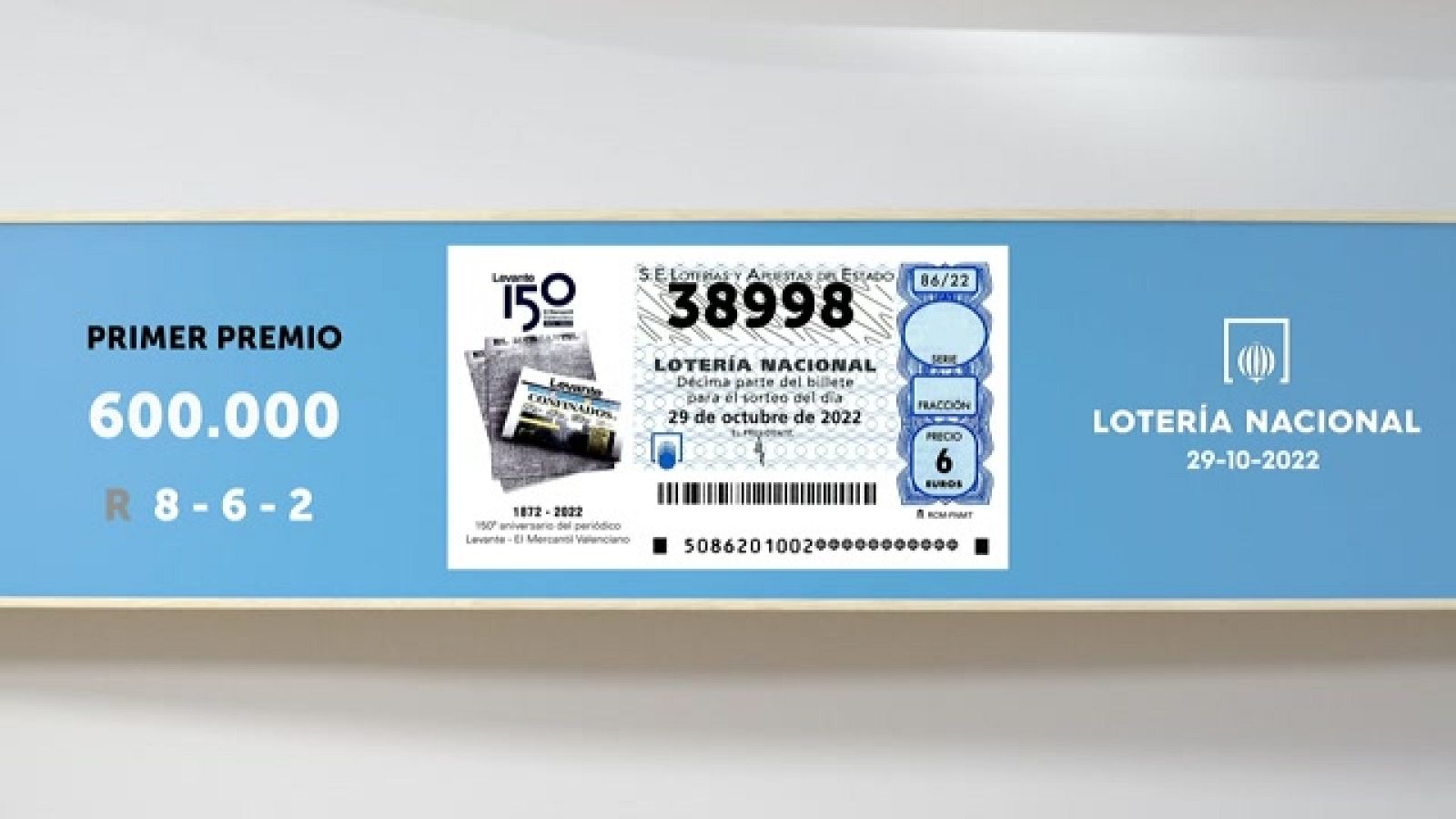 Sorteo de la Lotería Nacional del 29/10/2022 - Ver ahora