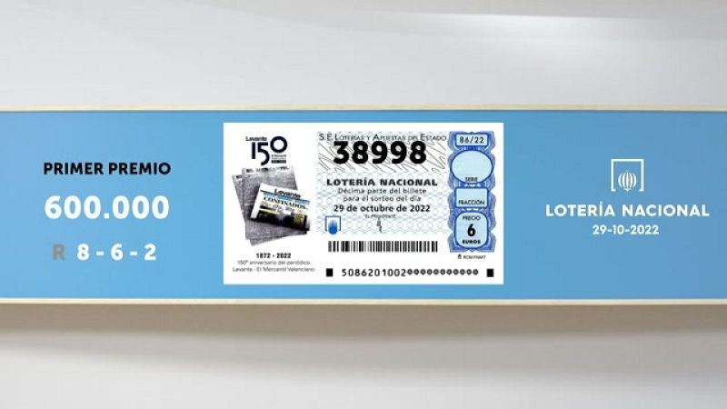 Sorteo de la Lotería Nacional del 29/10/2022 - Ver ahora