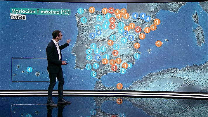 El tiempo - Temperaturas en notable descenso en el Cantábrico oriental, alto Ebro y meseta Norte