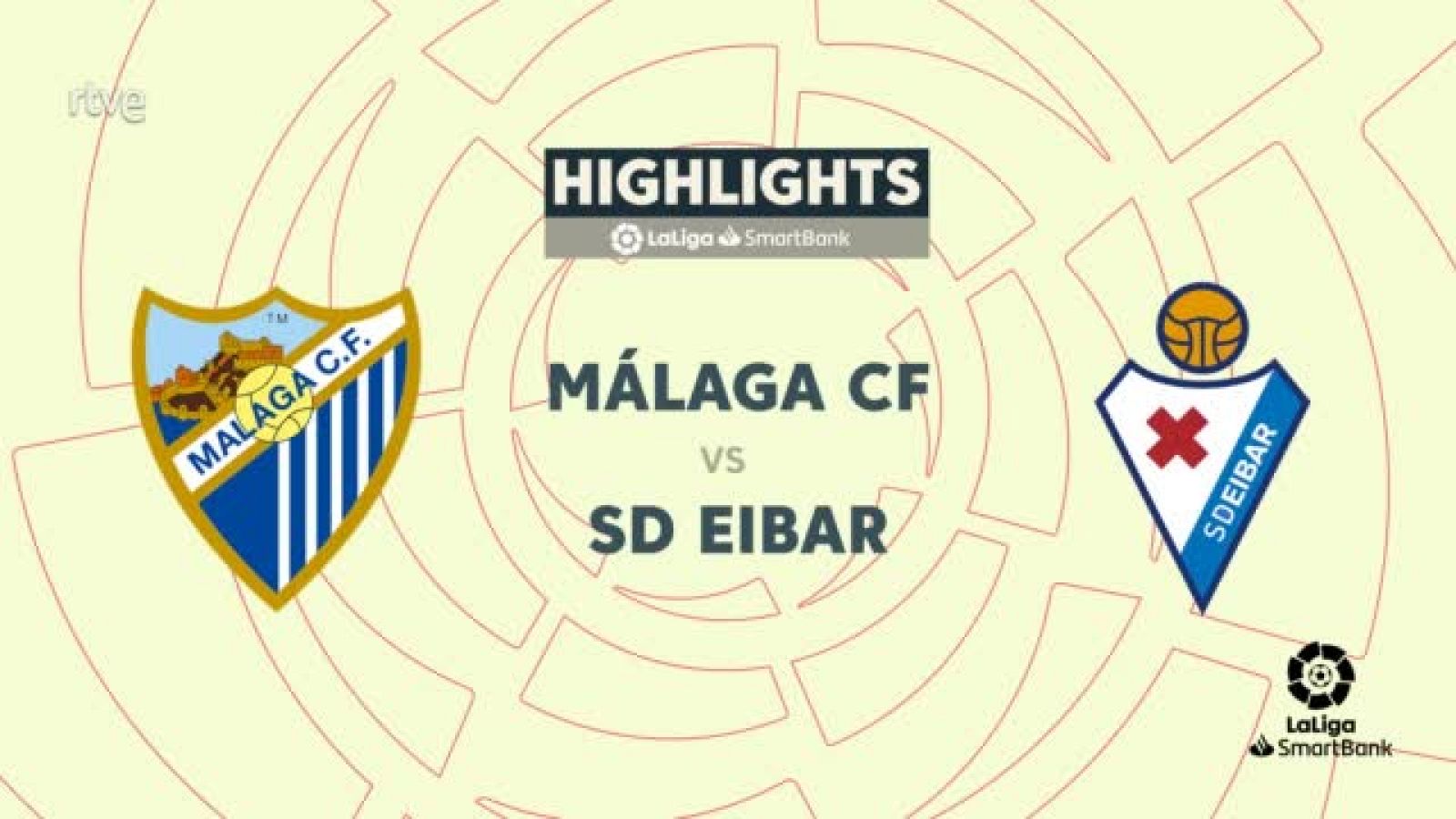 Málaga - Eibar: resumen del partido de la 13ª jornada Segunda División