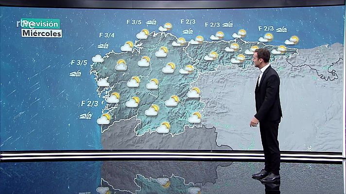 El tiempo - Intervalos de viento fuerte en la costa de Galicia