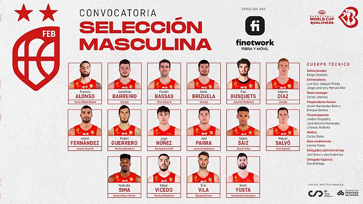 Baloncesto en RTVE - La lista de Scariolo para las ventanas FIBA de noviembre