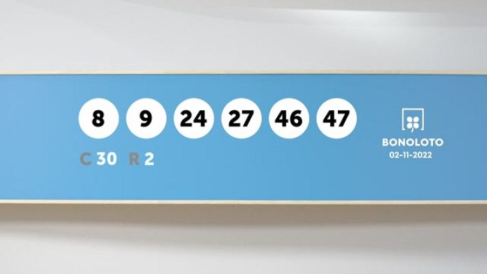 SELAE - Sorteo de la Lotería Bonoloto del 02/11/2022