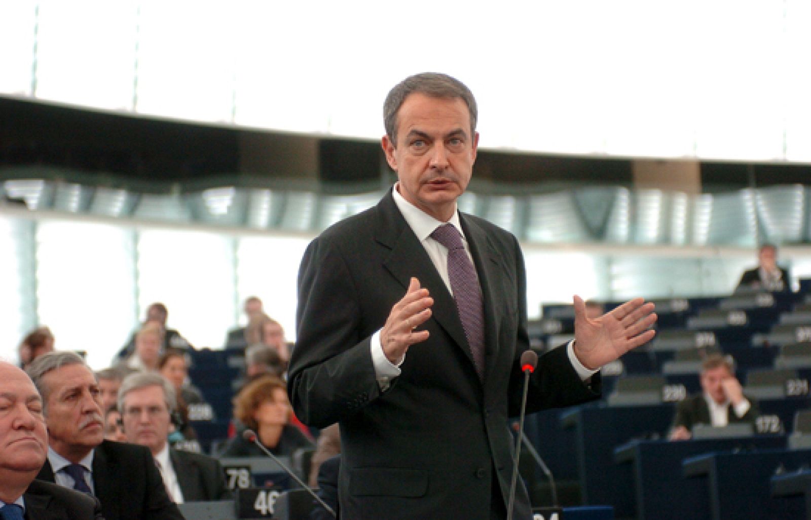 El presidente Rodríguez Zapatero ha comparecido hoy en el Europarlamento