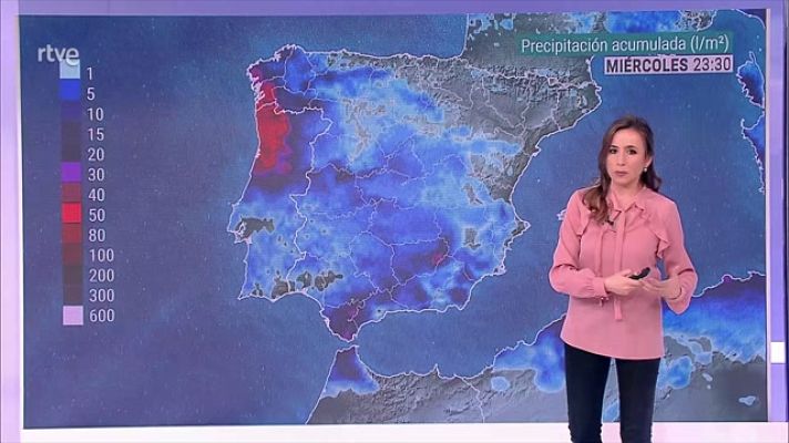 El tiempo - Precipitaciones persistentes y localmente fuertes en el oeste de Galicia