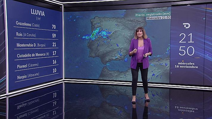 El tiempo - Precipitaciones localmente fuertes y persistentes en el oeste de Galicia, entorno de Cádiz y Estrecho y en el norte de Cáceres