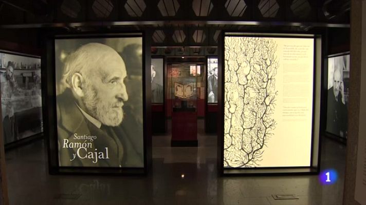 Telediario 1 - Estamos en la "Semana de la Ciencia" y una exposición en el Museo de Ciencias naturales de Madrid rinde homenaje a Santiago Ramón y Cajal