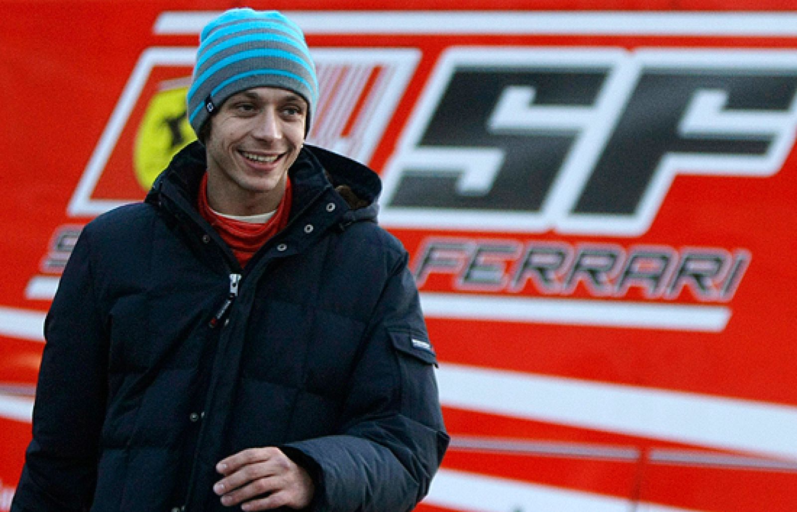 Valentino Rossi ha rodado a bordo de un Ferrari a sólo tres décimas de la vuelta rápida en carrera de Raikkonen en Montmeló.