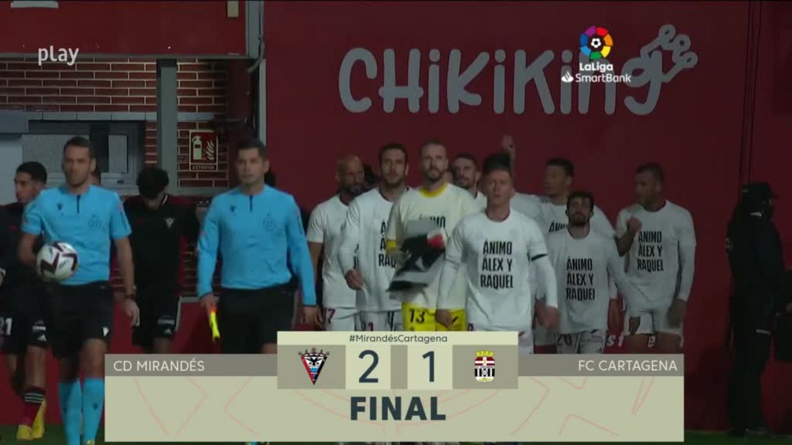 Mirandés-Cartagena: resumen del partido, 17ª jornada. Ver en RTVE Play