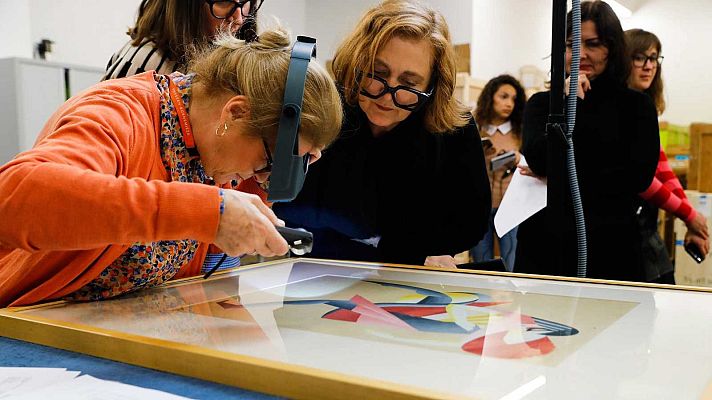 Telediario 1 - Arte ucraniano en el Thyssen: así se salvaron las obras de los bombardeos sobre Kiev