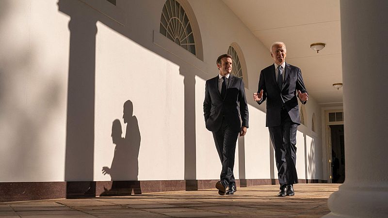 Biden y Macron hacen gala de su amistad en su encuentro en Washington
