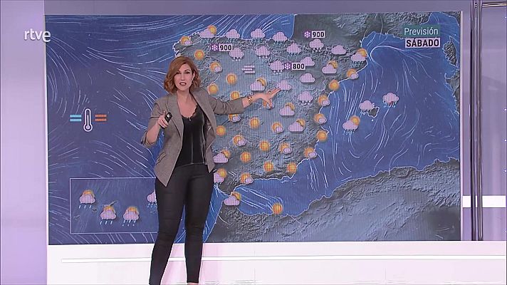 El tiempo - Intervalos de viento fuerte en el extremo norte de Galicia y puntos del litoral sureste peninsular