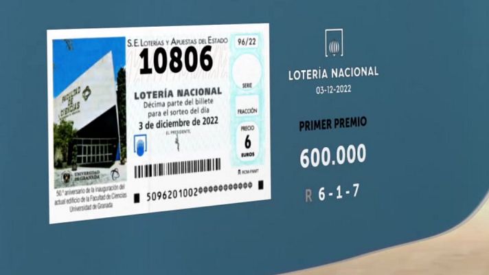 Loterías - Sorteo de la Lotería Nacional del 03/12/2022