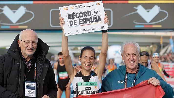 Telediario 1 - Marta Galimany bate el récord de España de maratón, vigente desde 1995