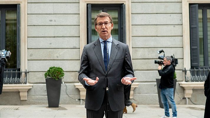 Telediario 1 - Feijóo carga contra la reforma de la malversación