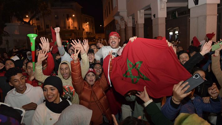 Telediario 1 - Marruecos celebra la victoria ante España en las calles