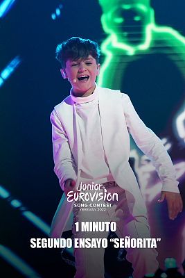 Eurovisión Junior - Minuto en exclusiva del segundo ensayo de Carlos Higes