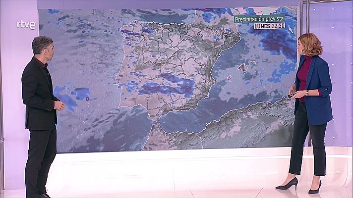 El tiempo - Precipitaciones localmente fuertes o persistentes en áreas de la vertiente atlántica de la península. Nevadas y heladas en Pirineos