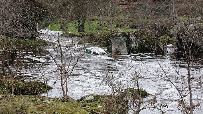 Telediario Matinal - Muere un agente medioambiental en Salamanca por las intensas lluvias de la borrasca Efraín