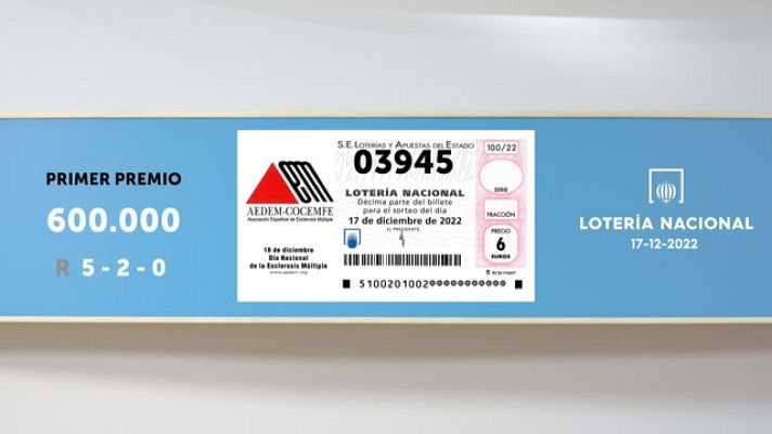 SELAE - Sorteo de la Lotería Nacional del 17/12/2022