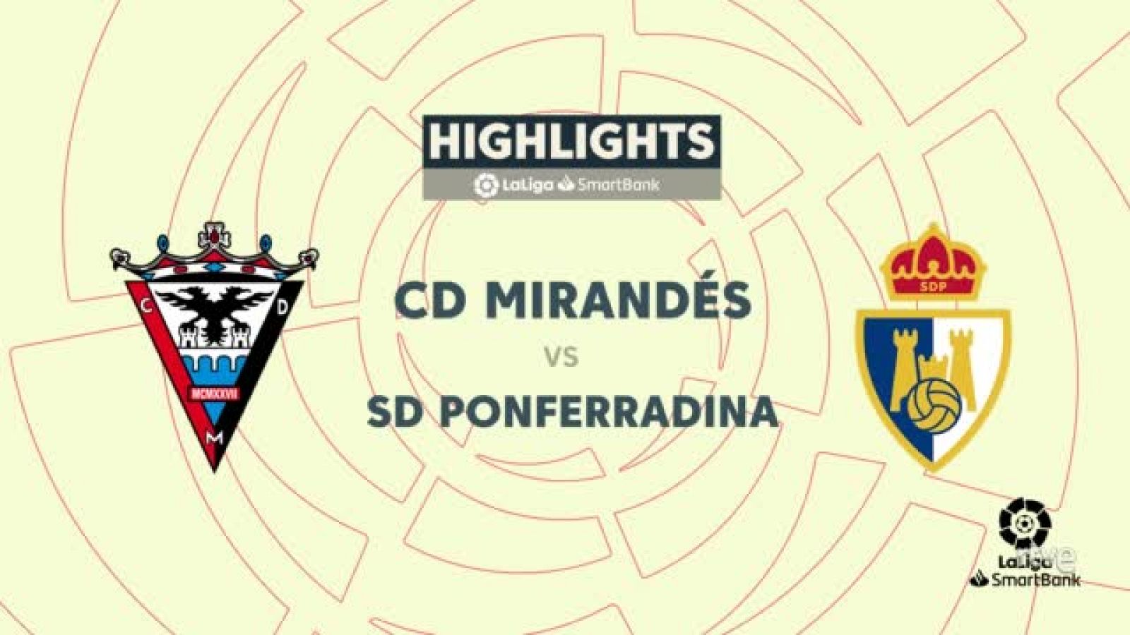 Mirandés-Ponferradina: resumen del partido, 21ª jornada. Ver en RTVE Play