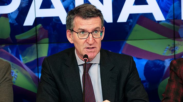 Telediario 1 - Feijóo acusa al Gobierno de "presionar" al Constitucional y el PSOE a los 'populares' de "deslegitimar" los poderes del Estado