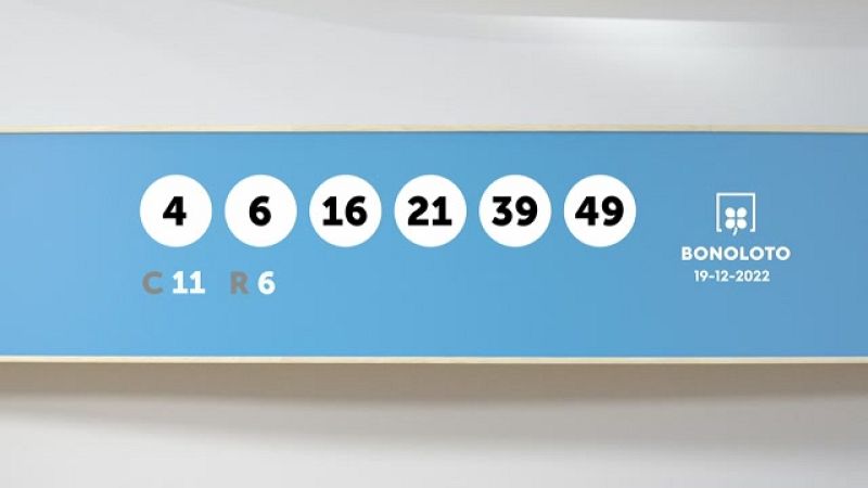 Sorteo de la Lotería Bonoloto del 19/12/2022 - Ver ahora