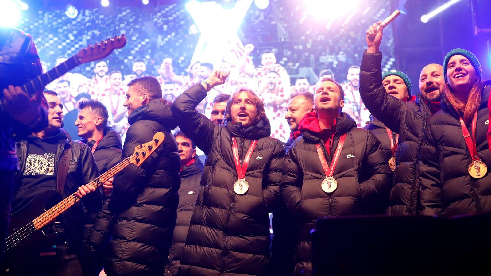 Modric celebra en Zagreb el tercer puesto de Croacia en el Mundial | Ver