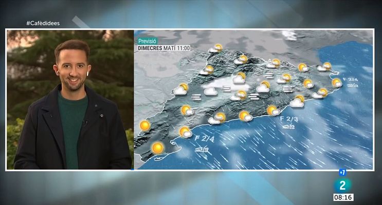 El temps - Solstici d'hivern amb sol, núvols prims i boires persistents