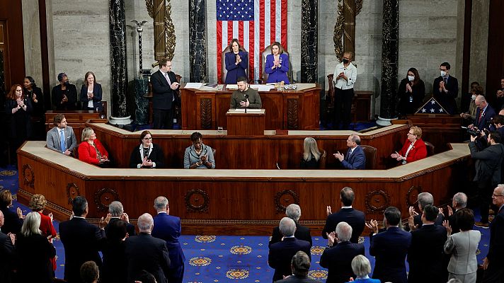 Telediario 1 - Zelenski pide nuevas ayudas a EE.UU. en su visita relámpago a Washington