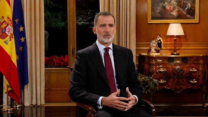 Telediario Fin de Semana - PSOE y PP aplauden el "acertado" mensaje de Navidad de Felipe VI, "decepcionante" para Podemos