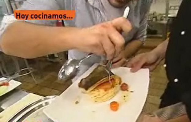 RTVE Cocina - Lubina sobre hojaldre de tomate