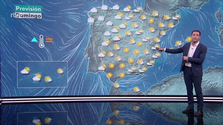 El tiempo - Temperaturas máximas en ascenso, salvo en el tercio noroeste peninsular, valle del Ebro, mitad sur del litoral mediterráneo, Baleares y Canarias