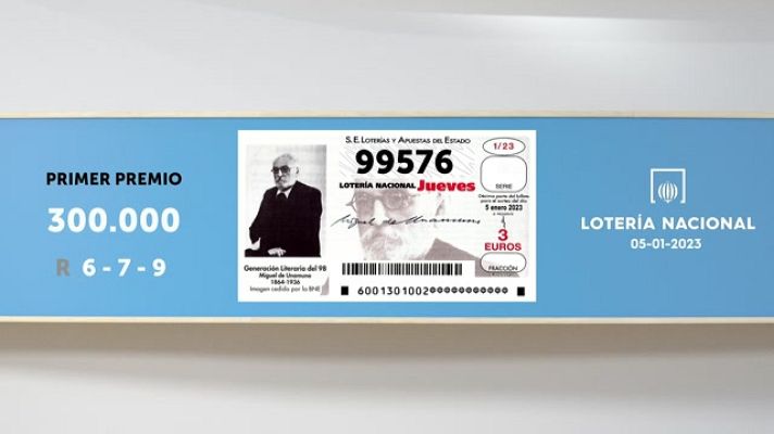 SELAE - Sorteo de la Lotería Nacional del 05/01/2023