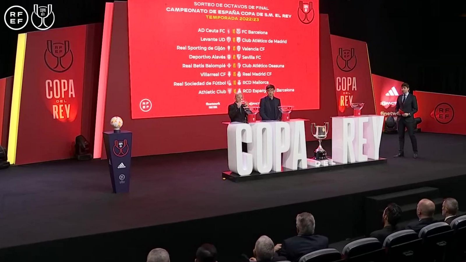 Fútbol - Sorteo Copa del Rey 1/8 Final - ver ahora