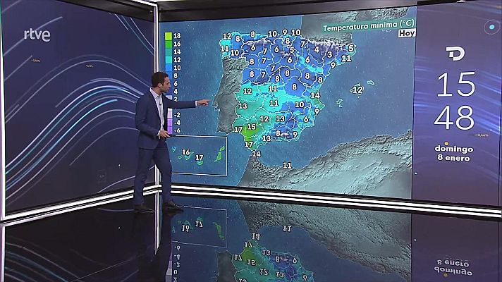 El tiempo - Precipitaciones localmente fuertes o persistentes en la mitad suroeste de Galicia y oeste del sistema Central