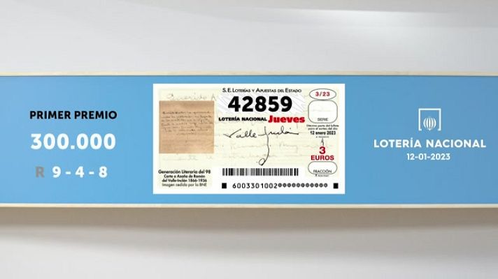 SELAE - Sorteo de la Lotería Nacional del 12/01/2023