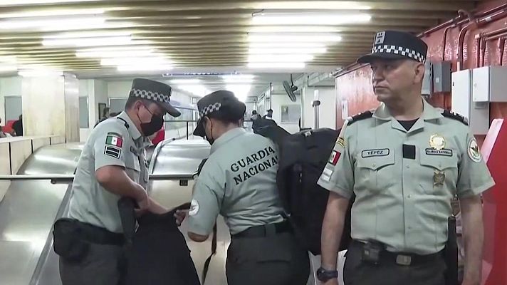 Telediario 2 - El presidente de México ha desplegado más de 6.000 Guardias Nacionales tras un aumento de la inseguridad