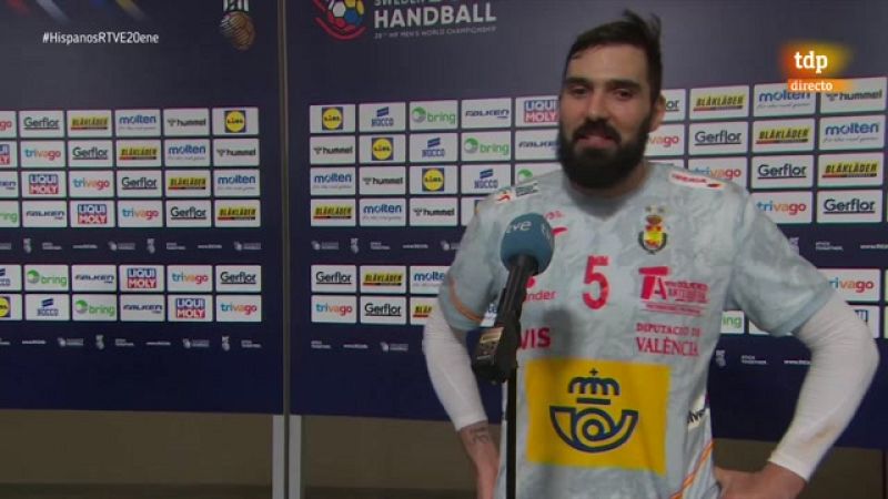 Mundial de balonmano | Jorge Maqueda: "En el descanso hemos dicho que nos teníamos que ayudar y defender muy juntos"