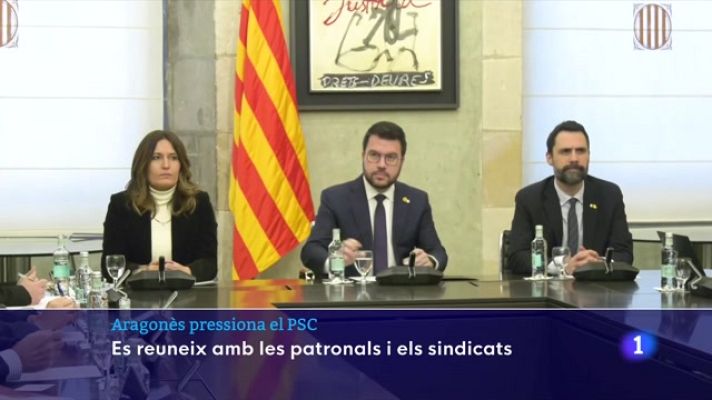 L'Informatiu - El Govern reuneix els agents socials per pressionar el PSC sobre els pressupostos