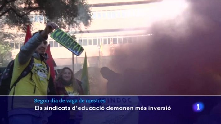 L'Informatiu - Segona jornada de vaga dels docents