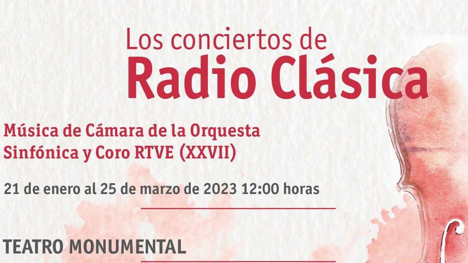 Anuncio XXVII Ciclo de Música de Cámara de OCRTVE