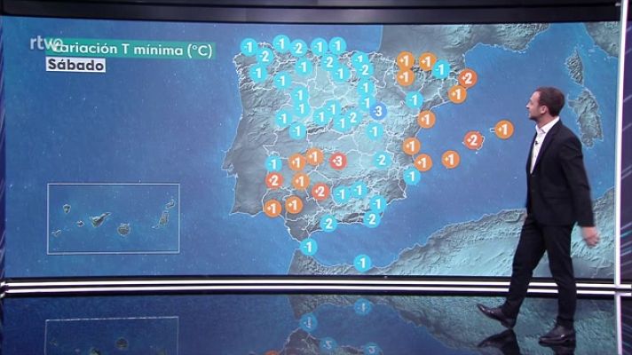 El tiempo - Viento fuerte o con rachas muy fuertes en los litorales de Galicia, Ampurdán, Baleares, Canarias, Pirineos, sistemas Central e Ibérico y valle del Ebro