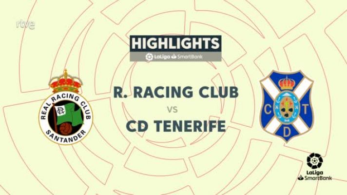 Resúmenes de LaLiga - Racing de Santander - Tenerife: resumen del partido de la 25ª jornada de Segunda 