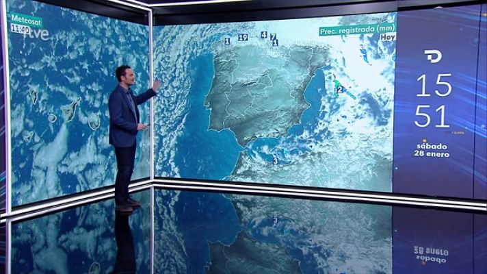 El tiempo - Nevadas en áreas del norte peninsular y en la sierra de Tramontana en Mallorca. Viento fuerte o con intervalos de fuerte en puntos del nordeste peninsular y en Baleares