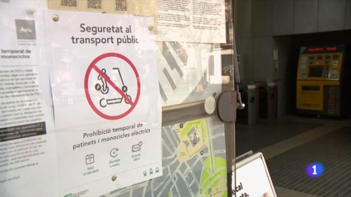 L'Informatiu - Sense patinets elèctrics al transport públic durant 6 mesos