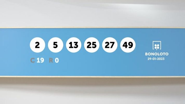 SELAE - Sorteo de la Lotería Bonoloto del 29/01/2023