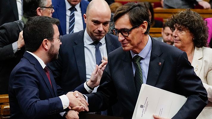Telediario 1 - ERC y PSC acuerdan desbloquear los Presupuestos