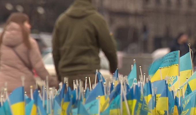 Telediario 1 - Los ucranianos opinan sobre la adhesión de Ucrania a la UE