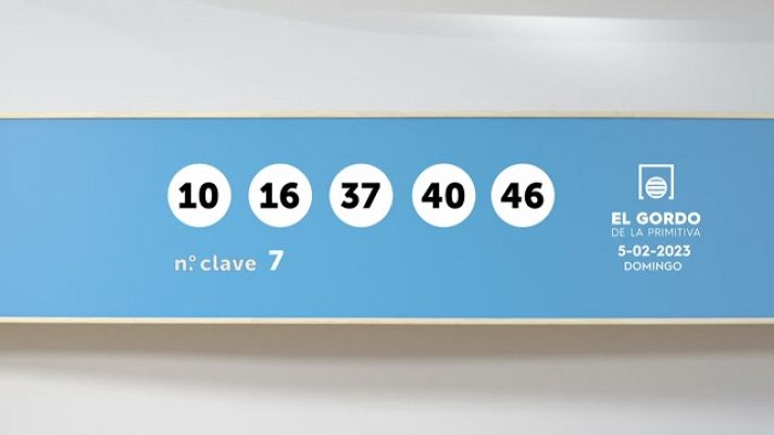 SELAE - Sorteo de la Lotería Gordo de la Primitiva del 05/02/2023